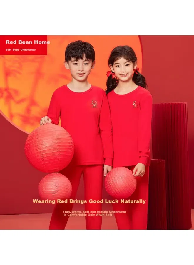 Термобелье детское хлопковое комплект Hodo Home, красный