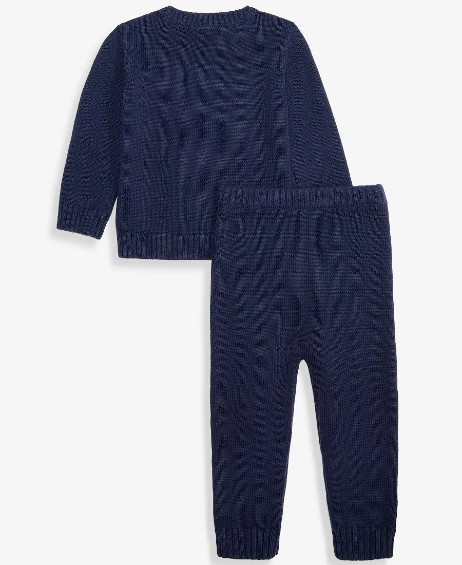 Комплект из свитера и брюк с аппликацией полярного медведя First Impressions, Navy Nautical — фото 2