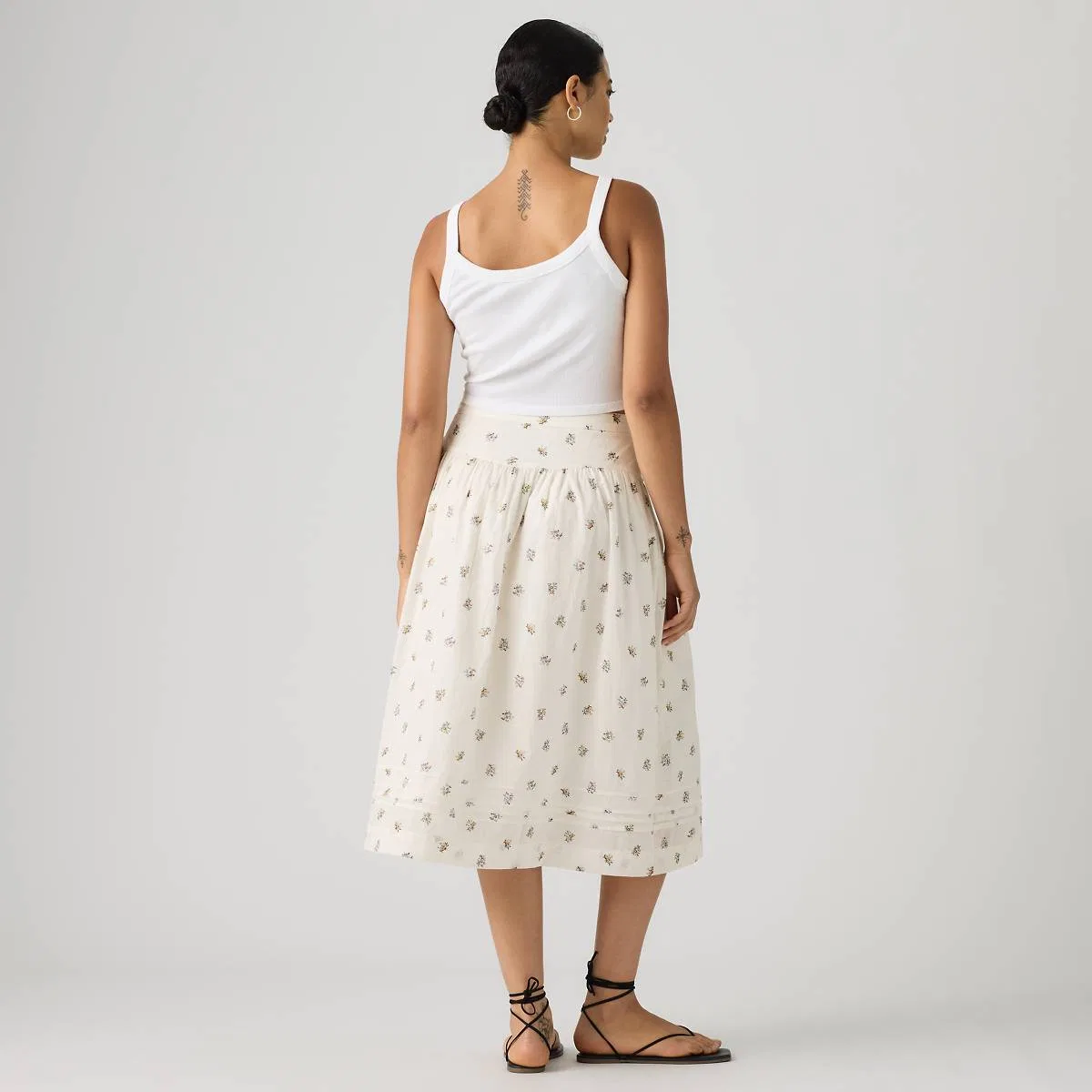 Юбка миди Brionna Levi's, Runa Floral Egret - Multi-Color — фото 4