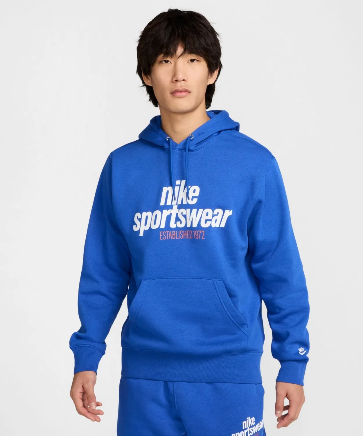Мужской флисовый пуловер-худи Nike Club Men's Fleece Pullover Hoodie, Royal Blue