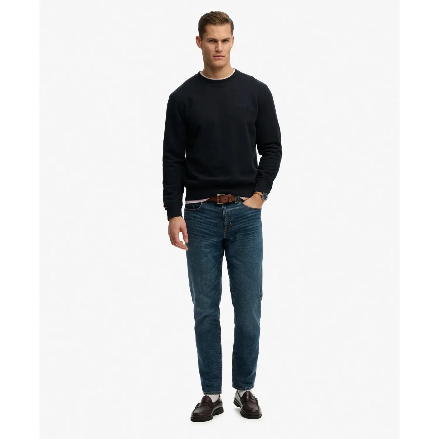Мужское худи Essential Superdry, BLAU — фото 2