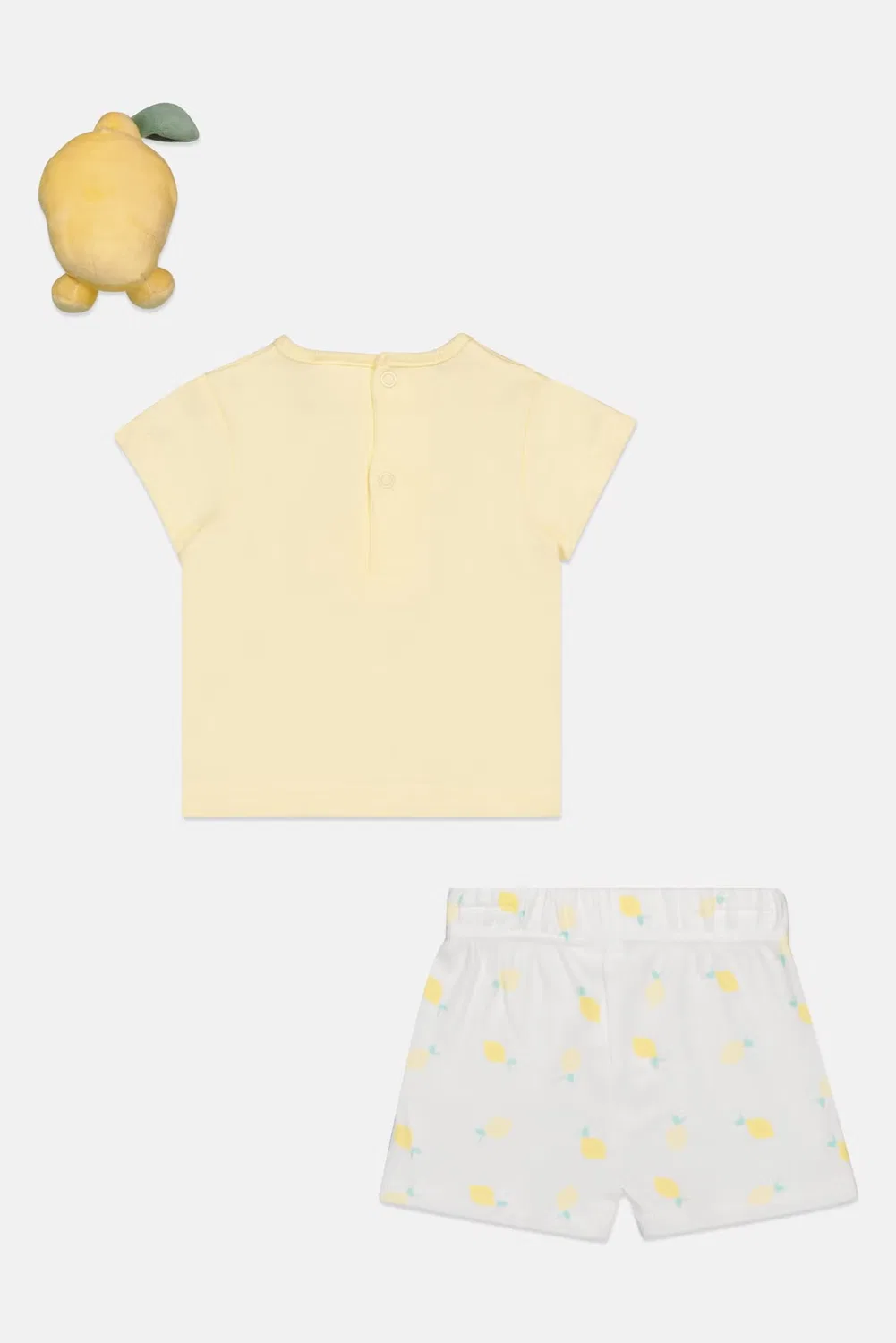 Комплект футболка шорты с плюшевой игрушкой-лимоном Rock-A-Bye Baby Boutique, разноцветный — фото 3