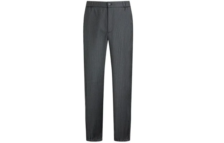 Мужские брюки повседневные с зауженным кроем EMPORIO ARMANI, Dark Gray
