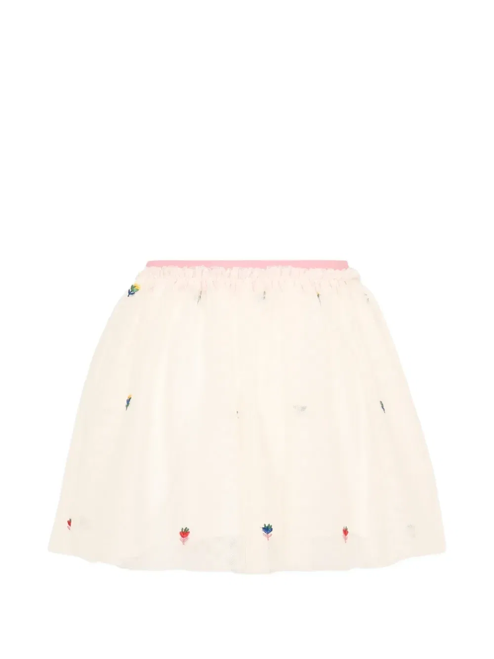 Юбка из тюля с цветочной вышивкой Stella Mccartney Kids, бежевый — фото 2