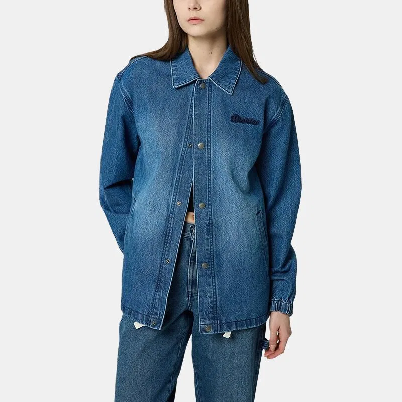 Детское джинсовое пальто с отложным воротником Dickies, Middle Blue — фото 3