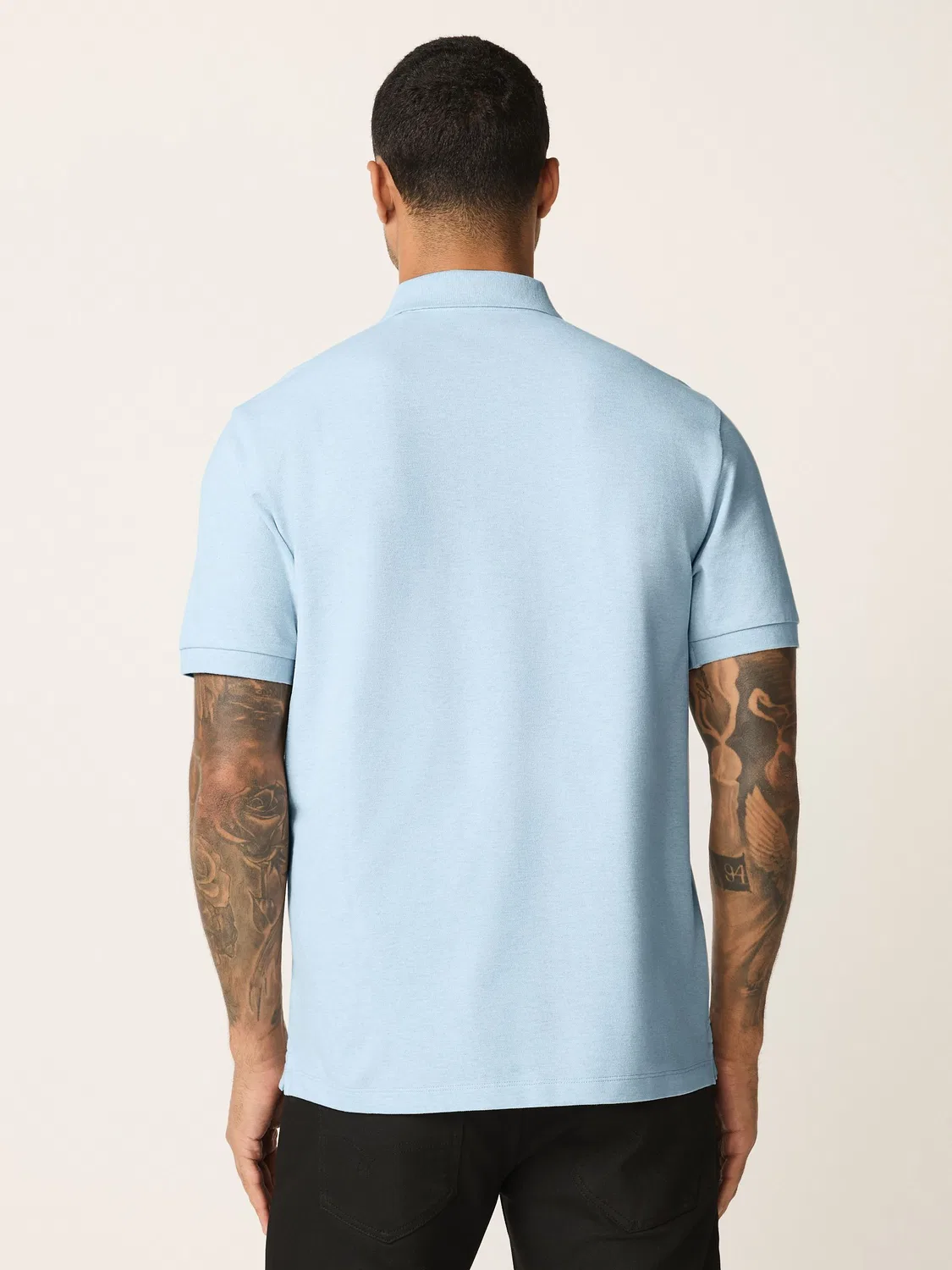 Поло Regular Fit из пике, Light Blue Marl Next — фото 3