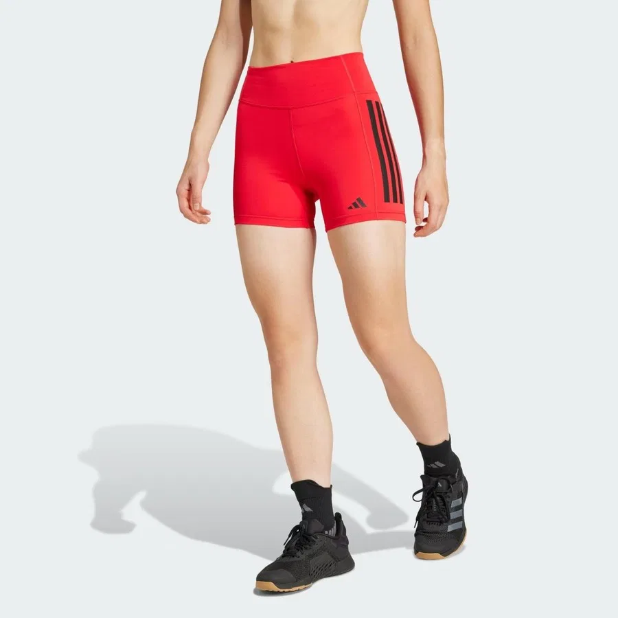 Спортивные леггинсы с высокой посадкой, модель Opt 3s 1/4, adidas, Красный
