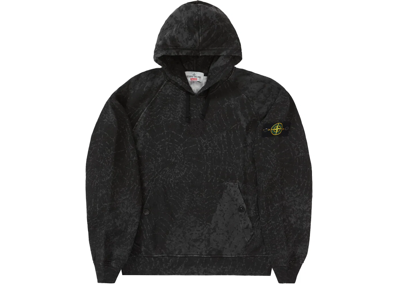 Мужской худи с принтом Supreme Stone Island Sweatshirt (FW23), Black