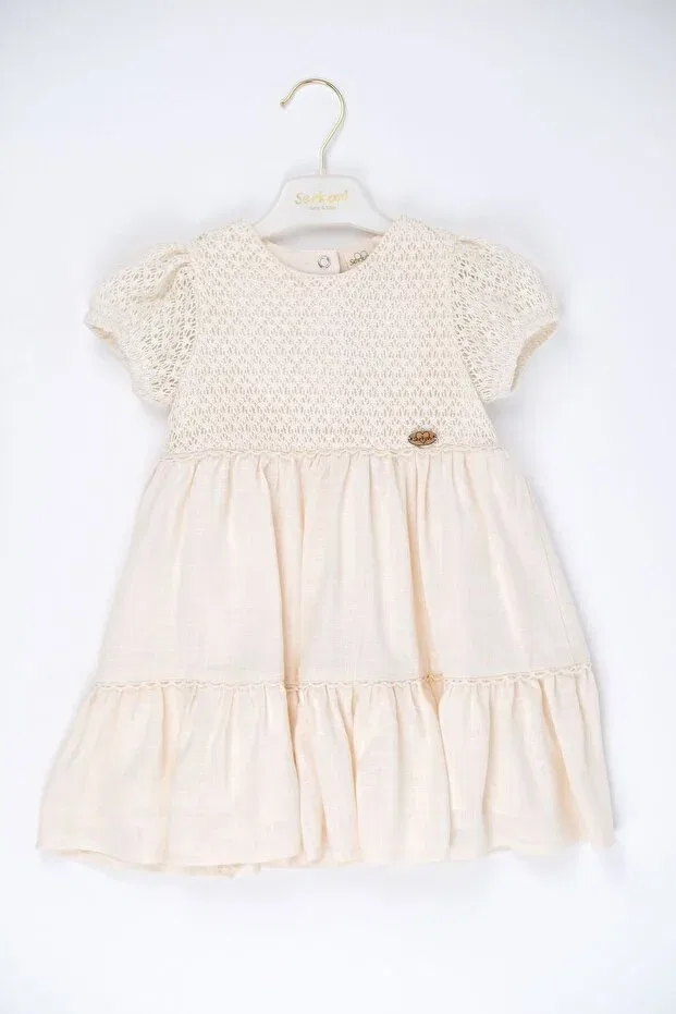 Детское платье для девочек хлопковое Serkon Baby, Beige