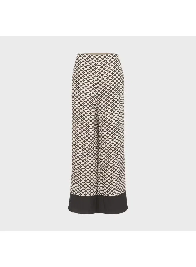 Брюки с цветочным принтом свободные Zara, абрикосовый — фото 2