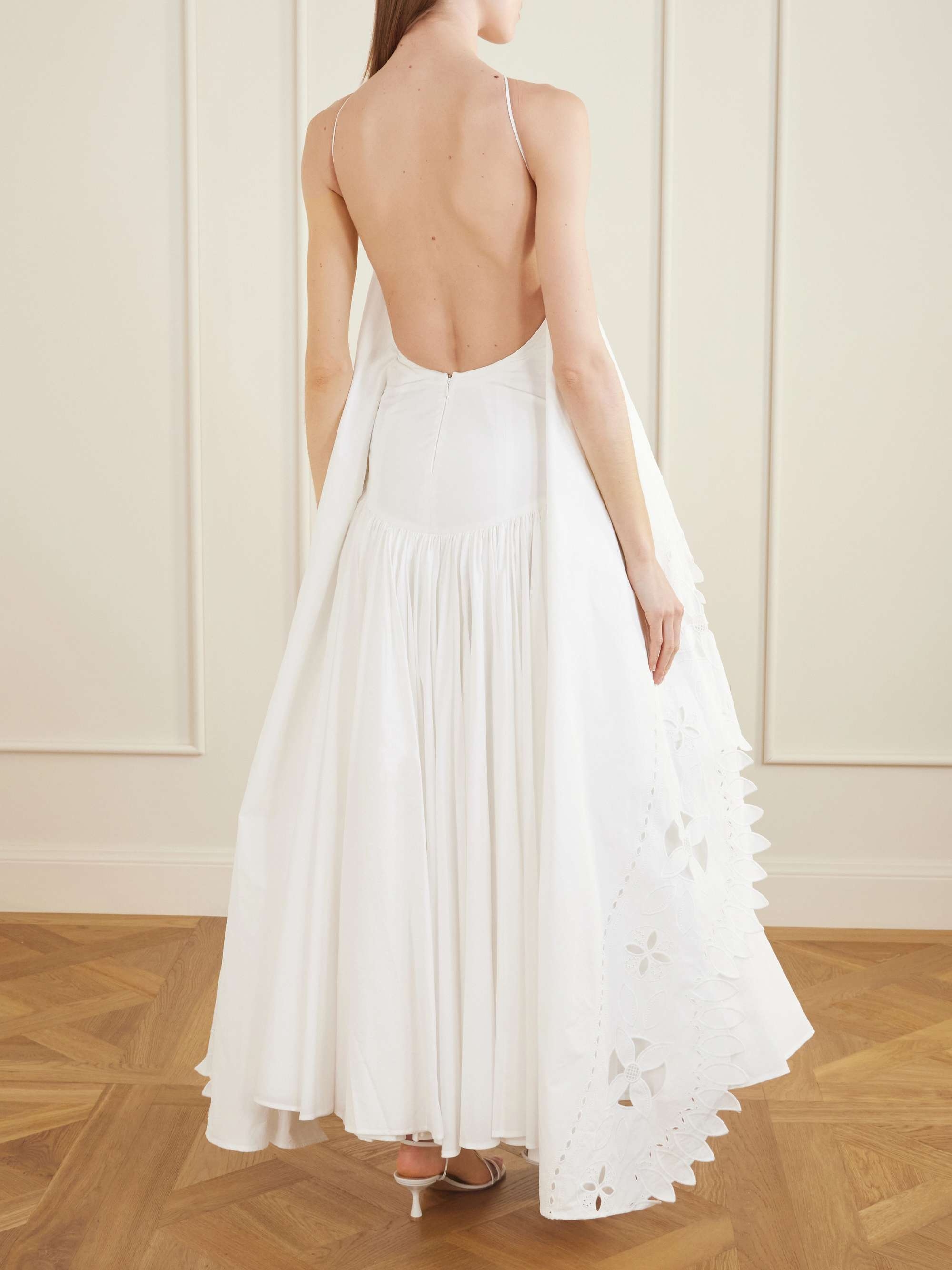 Платье Jacquemus La Robe Provençale Embroidered Cotton Maxi, белый — фото 3