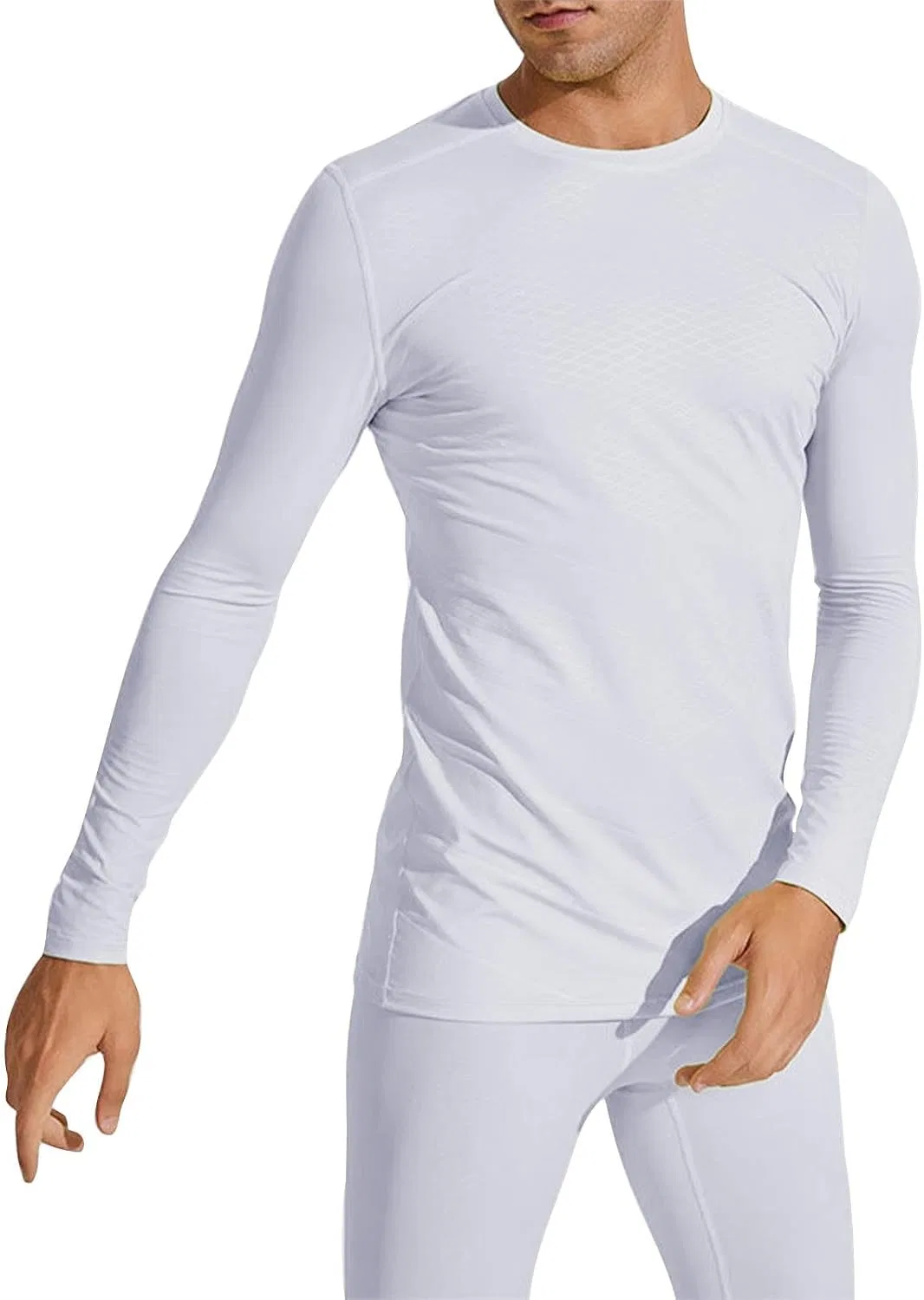 Мужская компрессионная футболка облегающего кроя Generic, White — фото 3