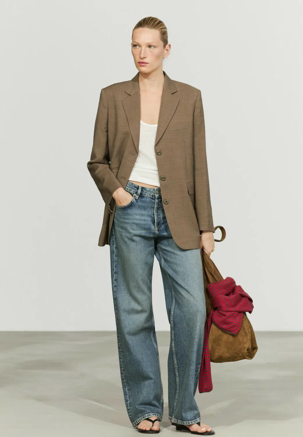 Блейзер Massimo Dutti, Brown — фото 2