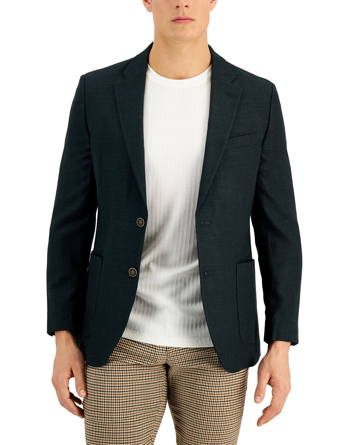 

Мужское однотонное спортивное пальто modern-fit active stretch Nautica, Черный, Мужское однотонное спортивное пальто modern-fit active stretch Nautica