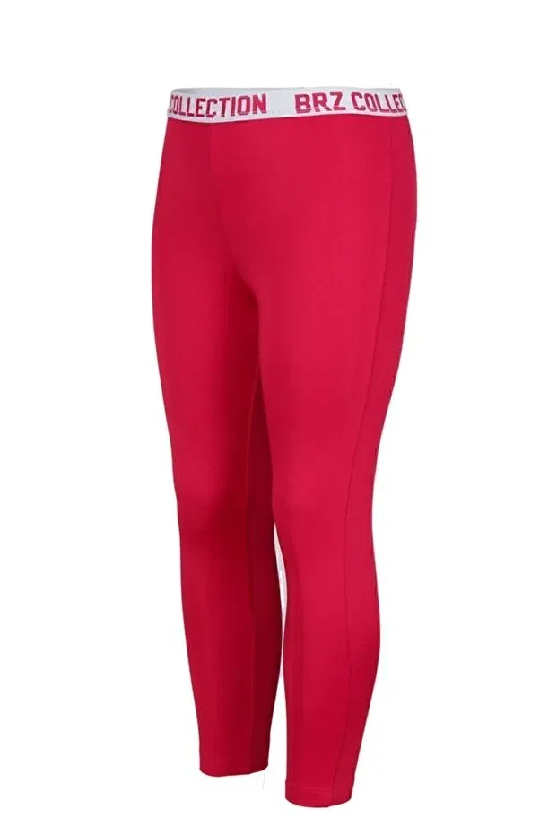 Детские леггинсы для девочек с высокой талией Brz Kids, Red — фото 2