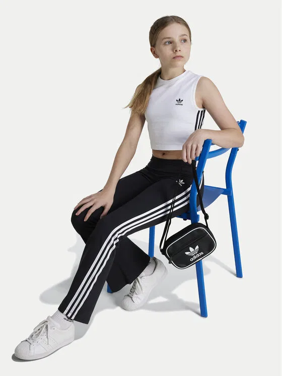 Майка regular fit Trefoil Adidas, белый — фото 2