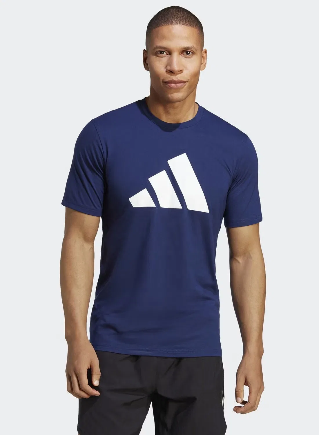 Футболка тренировочная с принтом Train Essentials Feelready Adidas, темно-синий