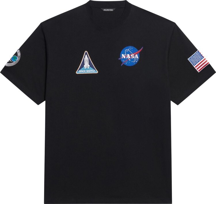 

Футболка Balenciaga Boxy T-Shirt 'Black/White', черный