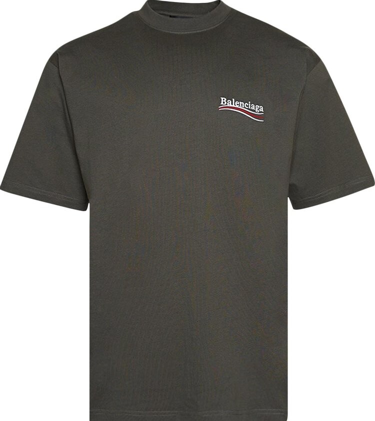 

Футболка Balenciaga Political Campaign T-Shirt 'Khaki/White/Red', загар, Серый, Футболка Balenciaga Political Campaign T-Shirt 'Khaki/White/Red', загар