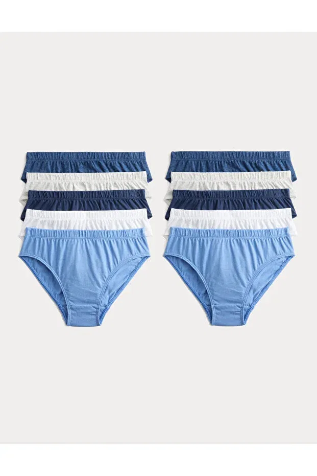 Детский комплект трусов для девочек хлопковый Marks & Spencer, Blue Mix