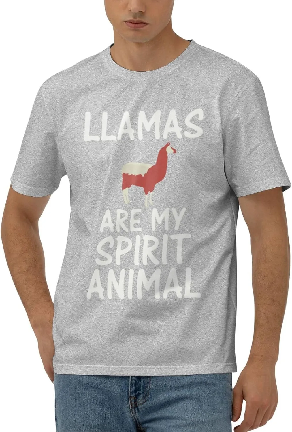 

Футболка с принтом Llamas are My Spirit Animal, мужская, черная JYEXSEIZ