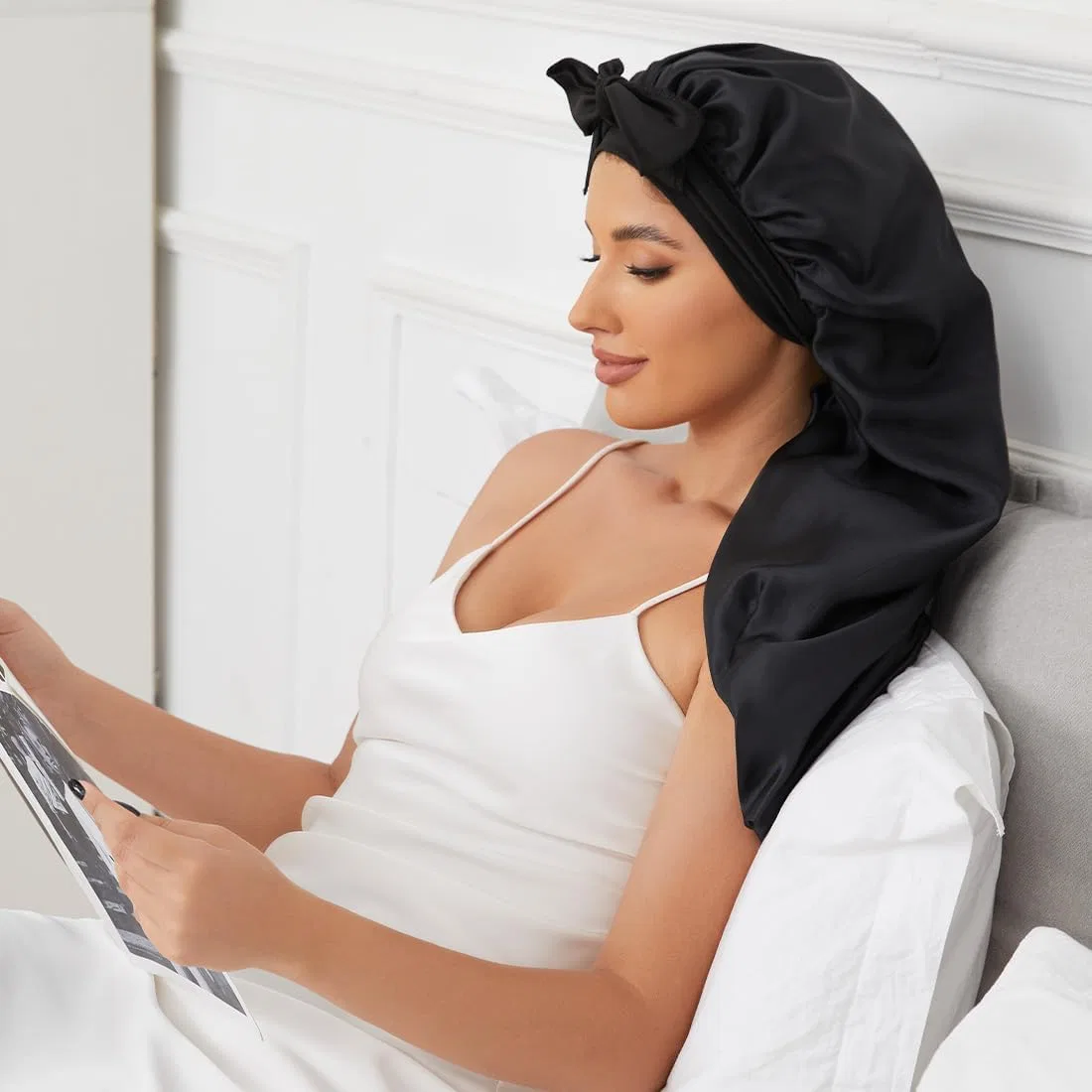 Шапочка для душа Satin Lined, Supaze, Black — фото 3