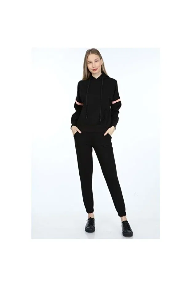 Детский спортивный костюм для девочек с принтом Ing Drop, Black