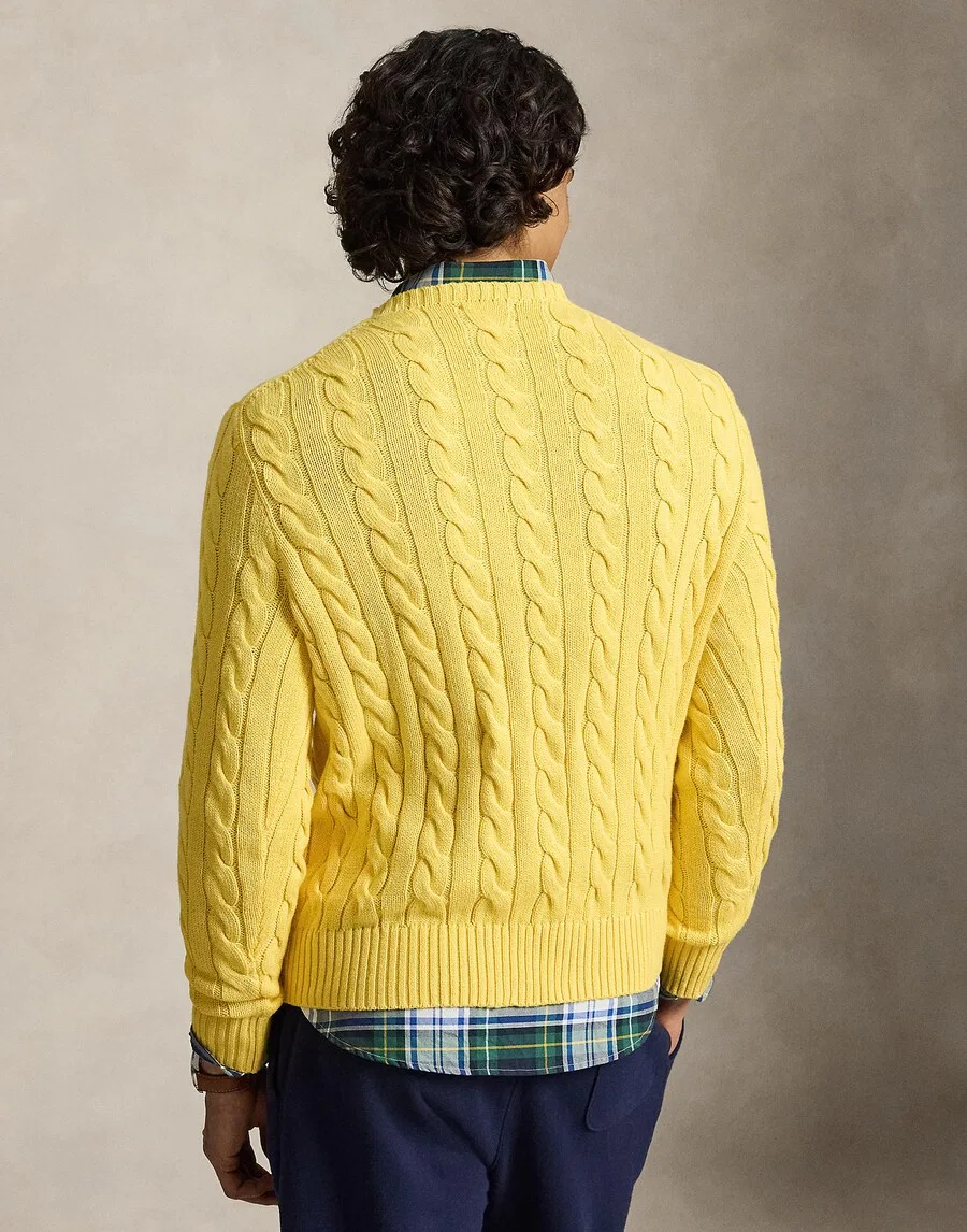 Свитер Polo Ralph Lauren Regular fit 'DRIVER' желтого цвета — фото 4