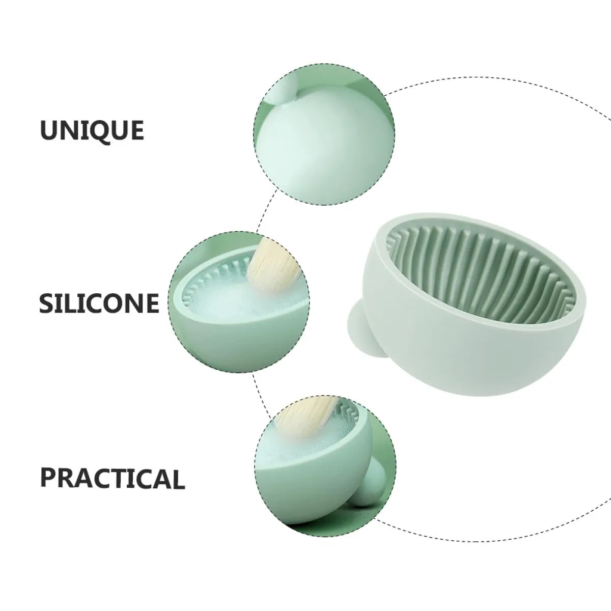 Пинцель для очистки кистей Silicone, NUOBESTY, 6.5x6.5x5 см, Random Color — фото 4