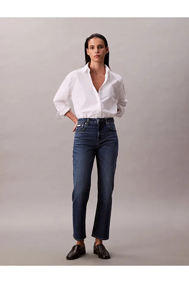 Женская хлопковая рубашка с длинным рукавом Calvin Klein, White