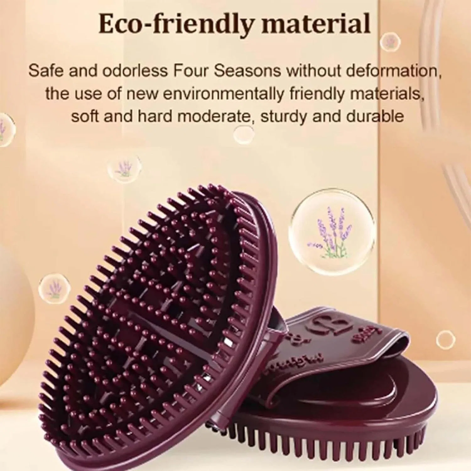 Массажная щетка для тела Meridian Brush, Generisch, 2 набора, 100 г, 15x9.5x4 см, Brown — фото 4