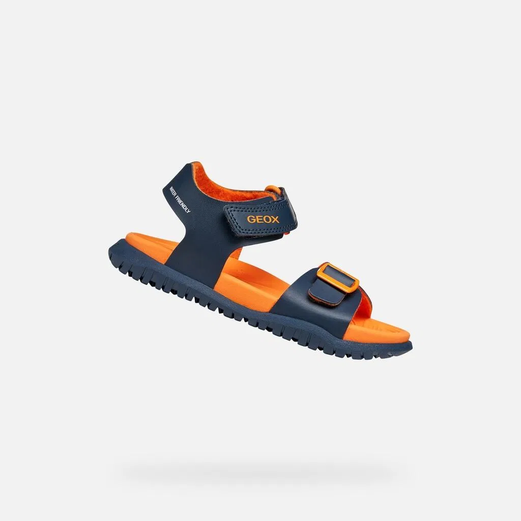 Детские сандалии с дышащей технологией Geox Fusbetto, Kosmosblau Orange