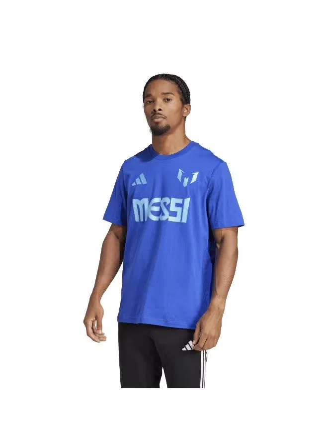 Футболка графическая с принтом Messi Adidas, синий