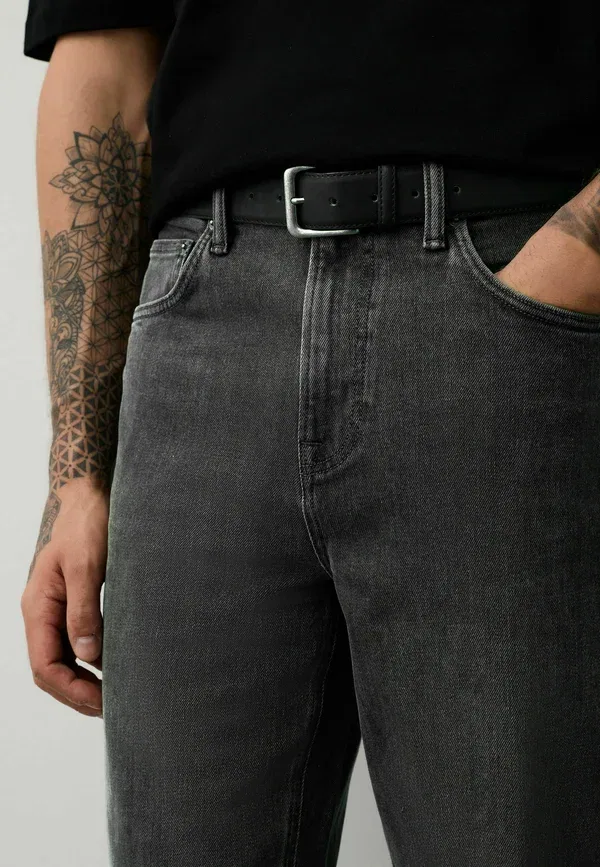 Джинсы деним Relaxed fit - belted jeans Next, grey denim, серый — фото 3