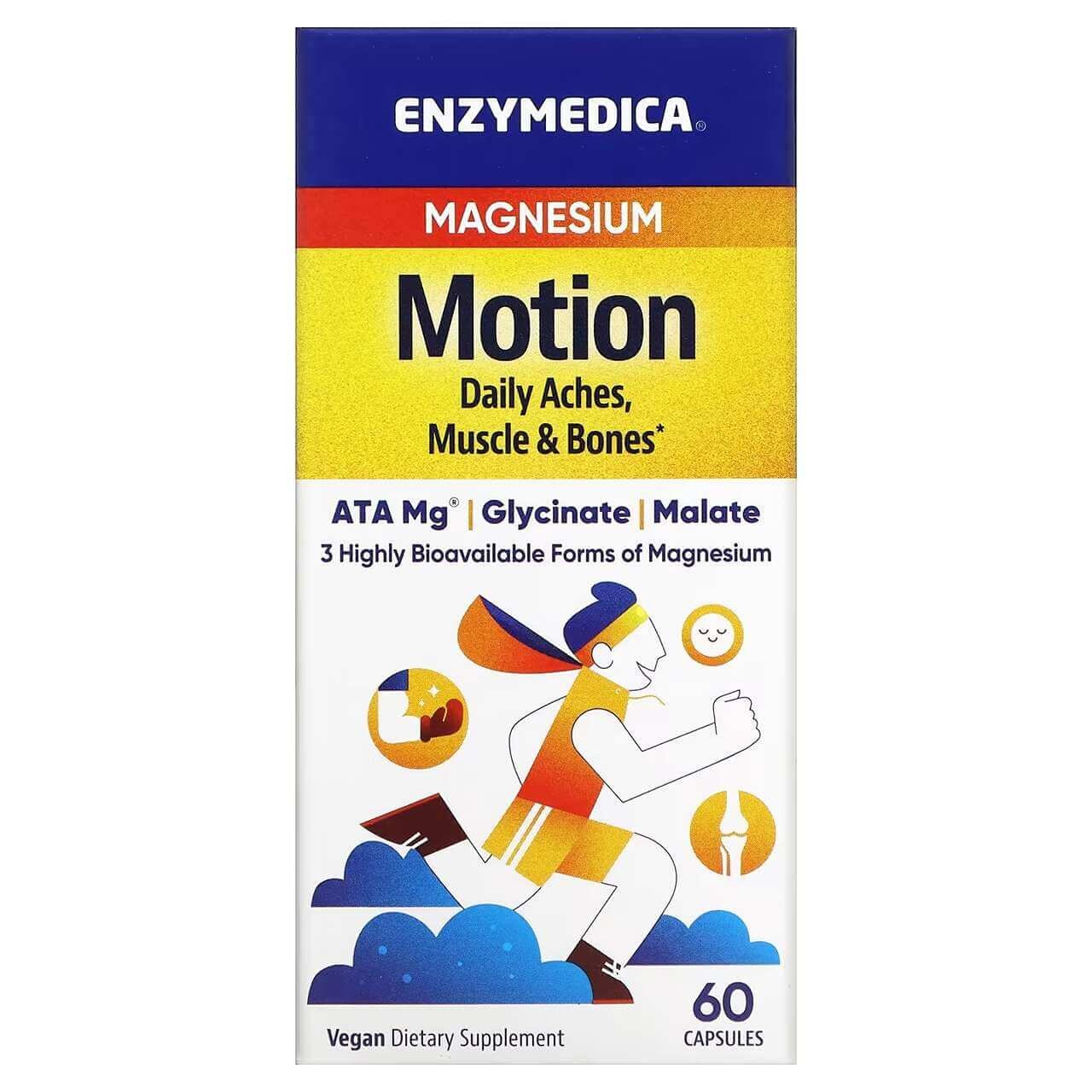 

Магний для поддержки мышц Enzymedica Motion, 60 капсул