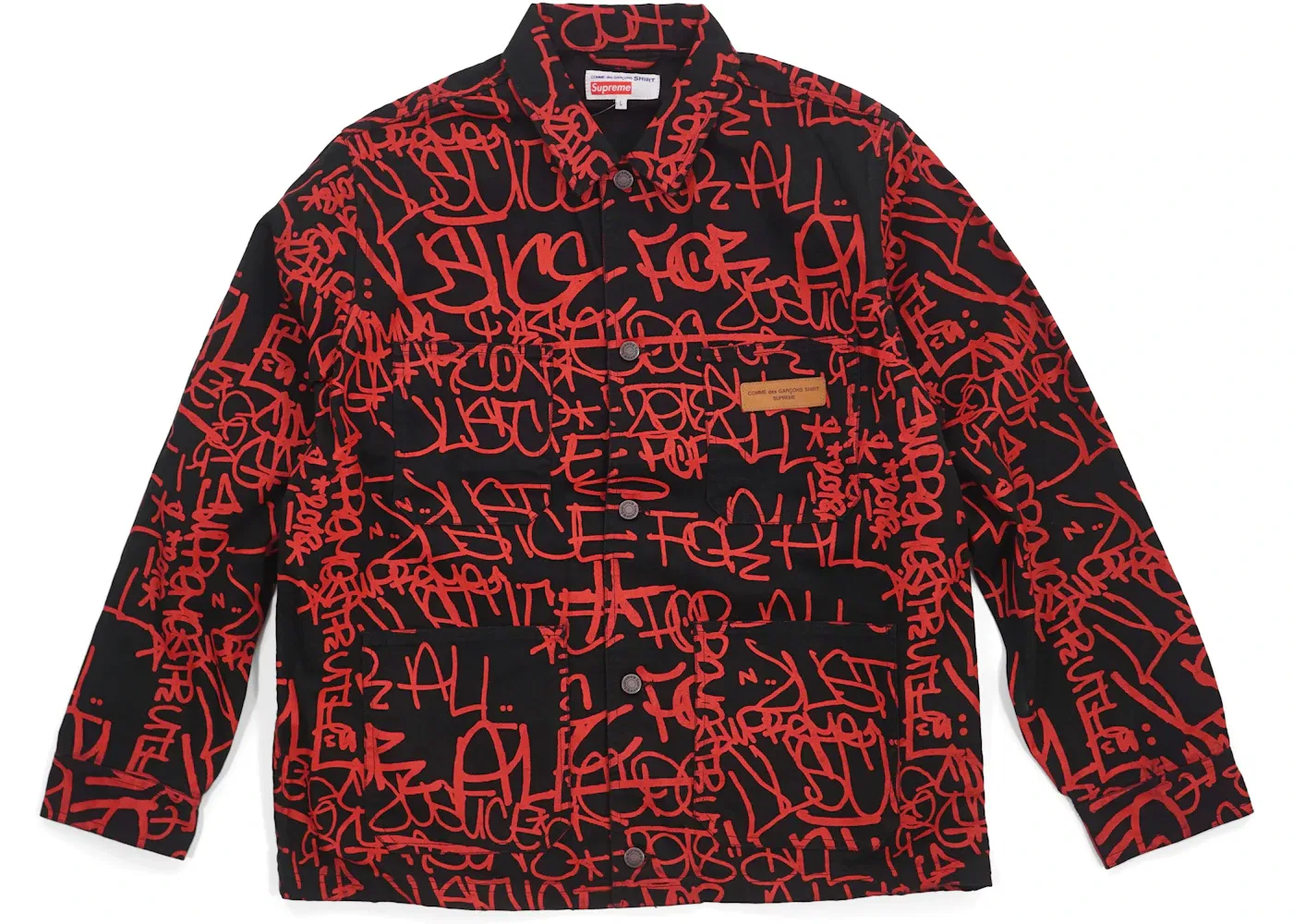 Мужское пальто с принтом Comme des Garcons SHIRT Supreme, Black