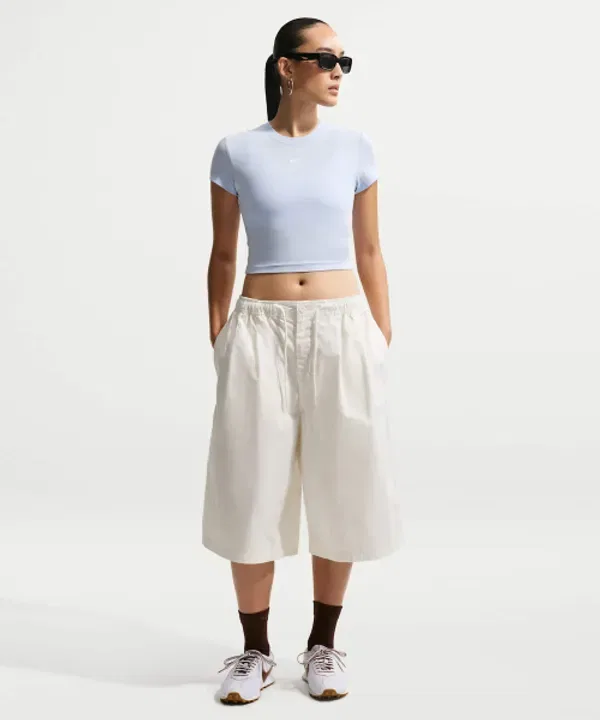 Кроп-топ Nike Sportswear Chill Knit, синий — фото 4