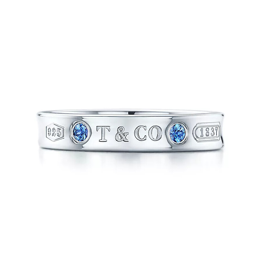 

Кольцо Tiffany & Co. Tiffany 1837, серебро/сапфир