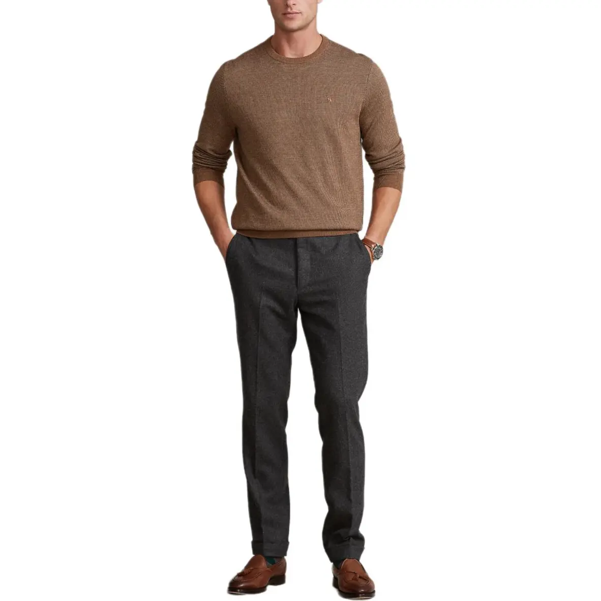Polo Ralph Lauren Свитер мужской dark camel — фото 3