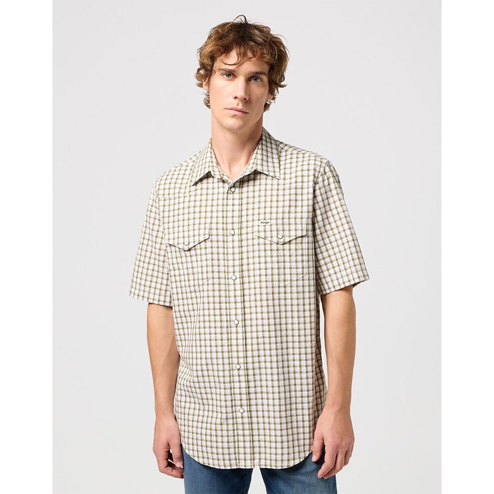 

Рубашка с коротким рукавом Wrangler 112350579 Western, бежевый