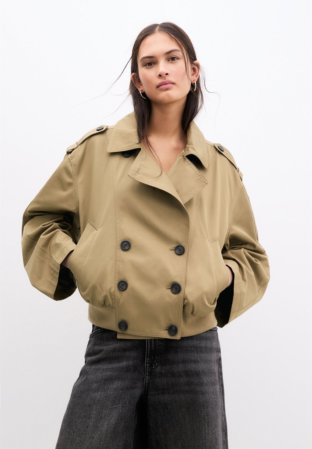 

Летняя куртка PULL&BEAR, коричневый