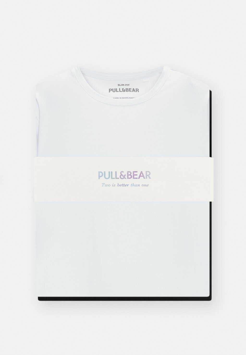 

Базовая футболка 2-PACK PULL&BEAR, белый
