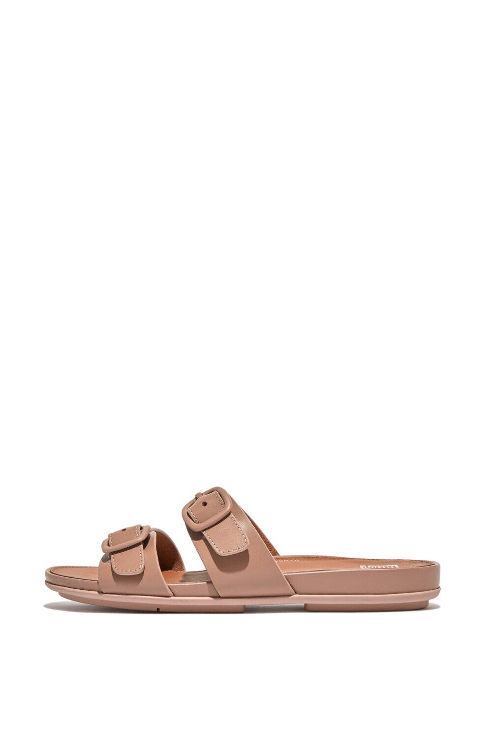

Кожаные шлепанцы Gracie Rub-buckle 2bar, бежевые Debenhams, бежевый