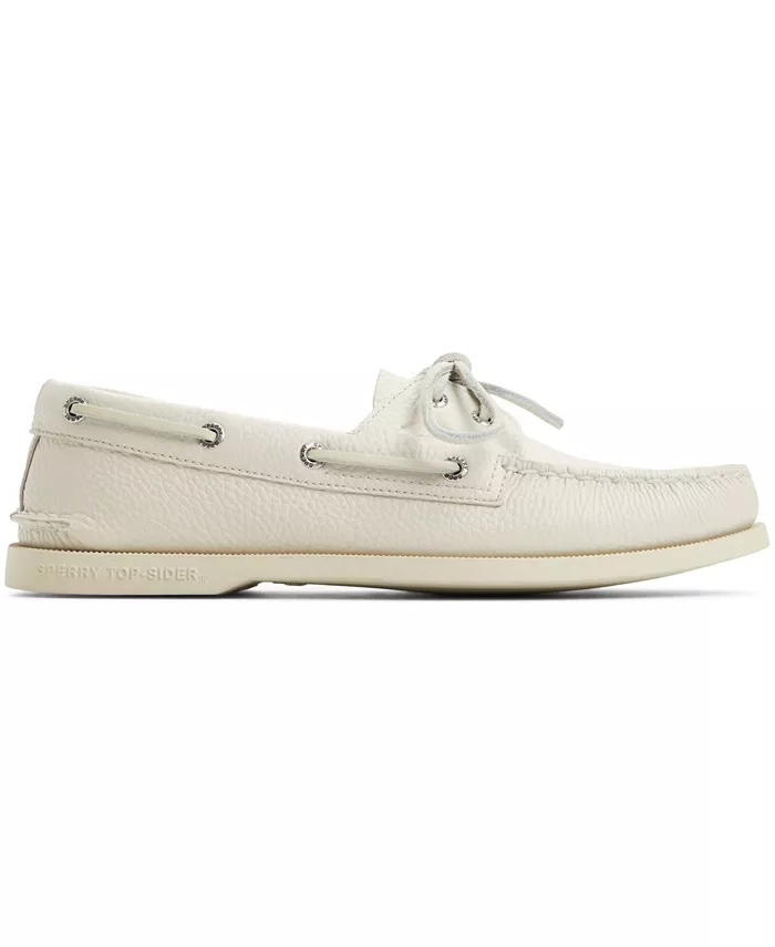 Мужские классические оригинальные лодочные туфли с 2 отверстиями Authentic Original 2-Eye Boat Shoe Sperry, белый — фото 2