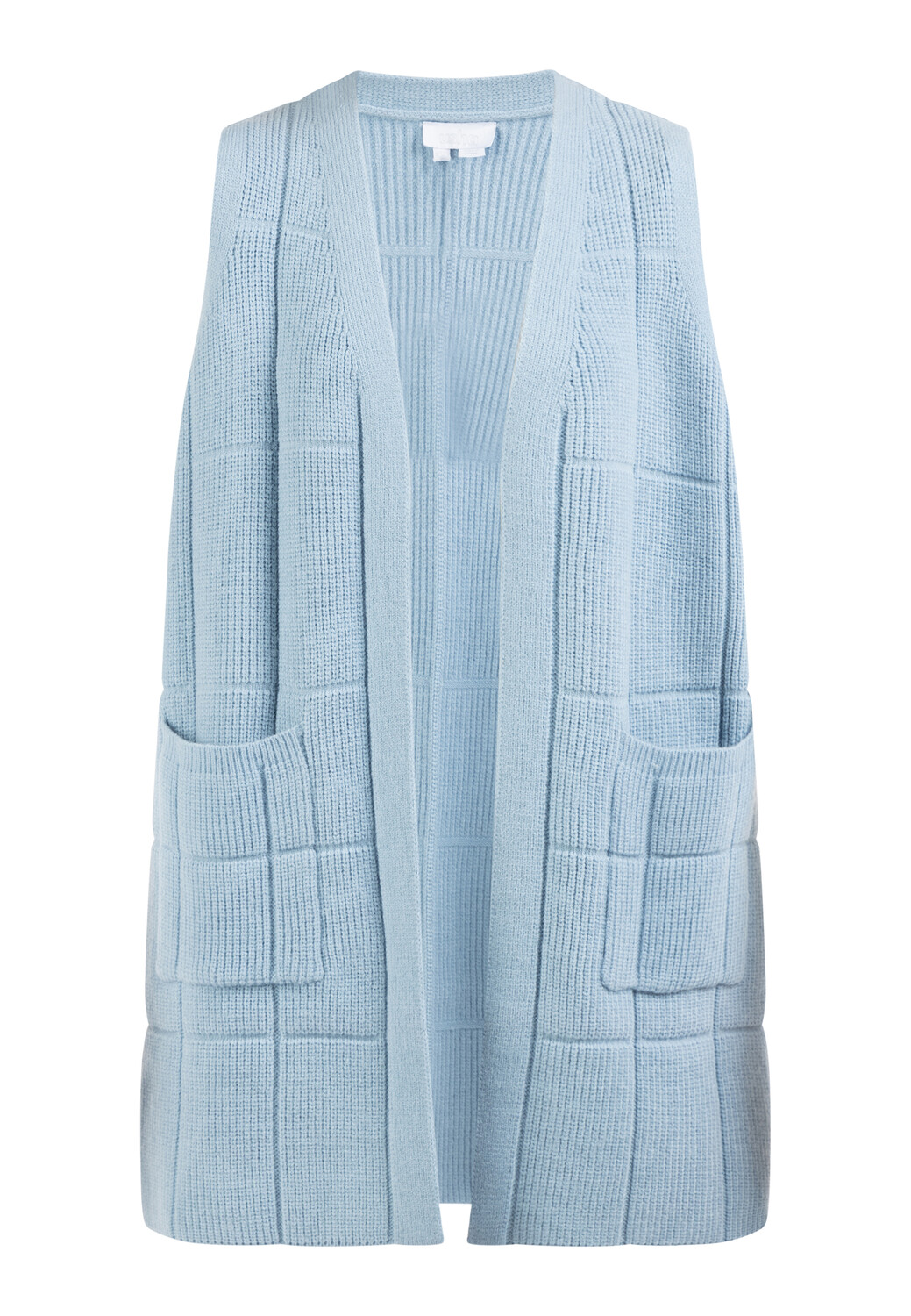 

Толстовка usha WHITE LABEL Strick Weste Long, цвет Eisblau