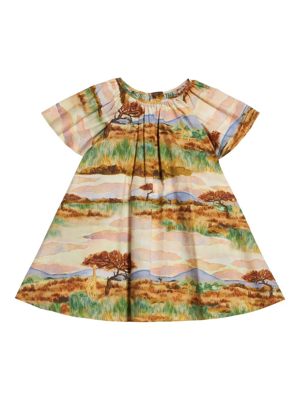 

Платье с принтом Safari Roberto Cavalli Junior, коричневый
