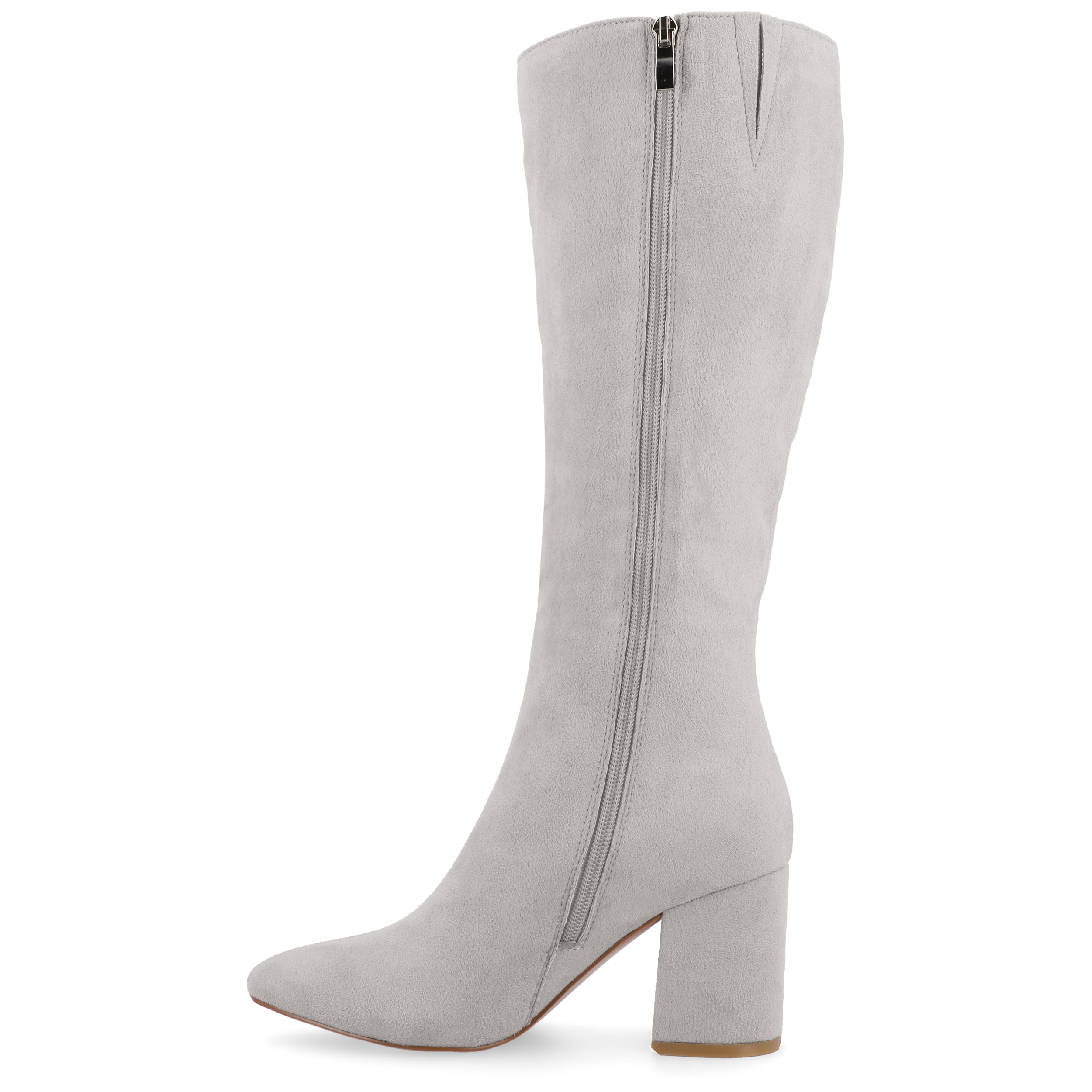 Journee Collection Широкий размер Сверхширокая голень Женские Ameylia Tru Comfort Пена Покрытый блок Каблук Острый носок Ботинки, Bone — фото 2