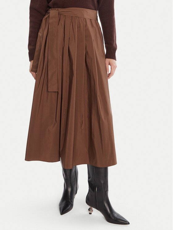 

Трапециевидная юбка regular fit Zarda 2525106031 Weekend Max Mara, коричневый