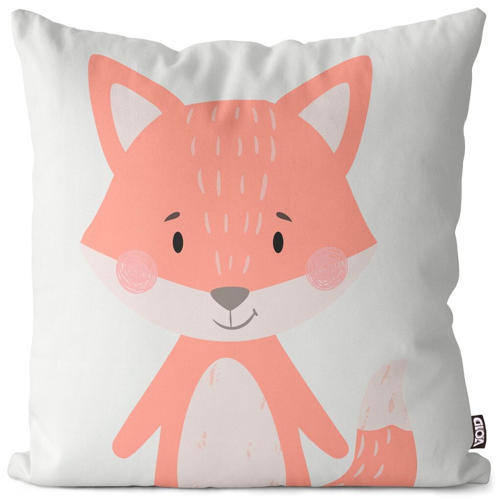 

VOID Fox Animal Детский чехол для подушки с рисунком из мультфильма Полиэстер Водонепроницаемая подушка для улицы и дома Размер: 80 x 80 см