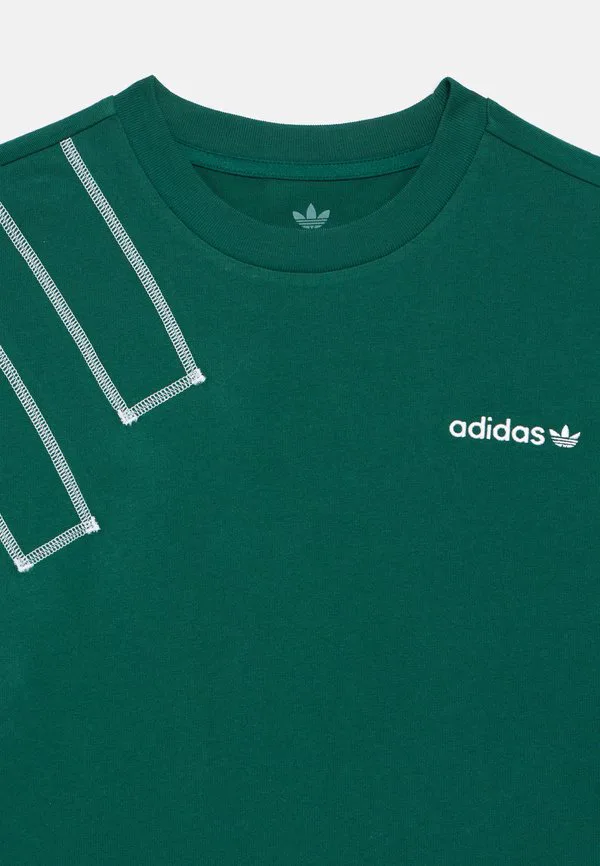 Футболка унисекс с блочным принтом Adidas Originals, Collegiate Green — фото 3
